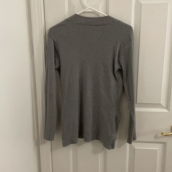 Women’s Gray Open Front Cardigan - Picture 2 of 2